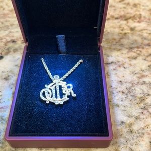 Dior pendant in gold and silver tone w/ crystals